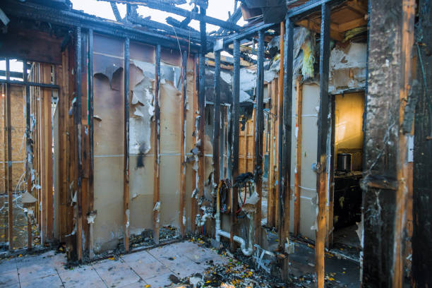Professional Fire Damage Removal technician working in Wind Lake, WI